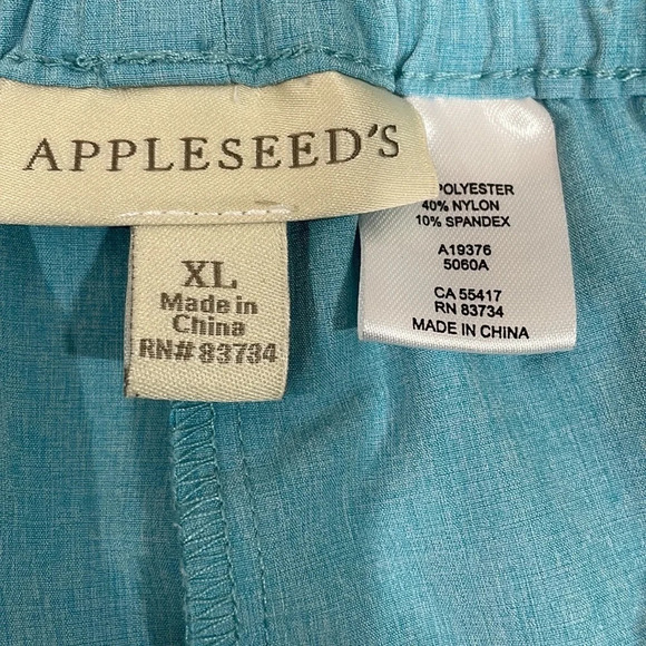 NWOT Appleseed’s Light & Easy Stretch Melange Active Pant Set Grotto Blue XL - Picture 11 of 16